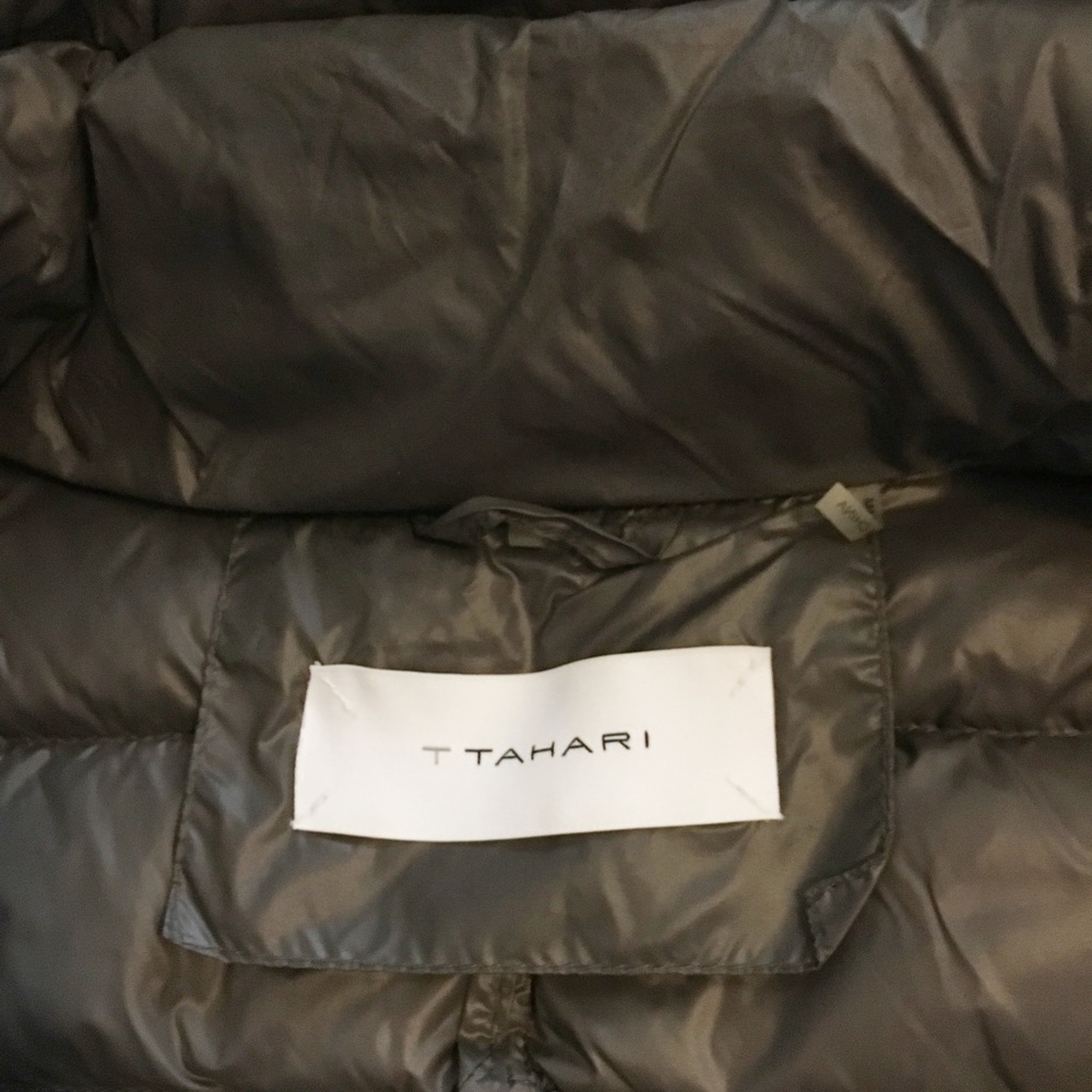 T Tahari Packable Belted Down Puffer Jacket Xs - image 3